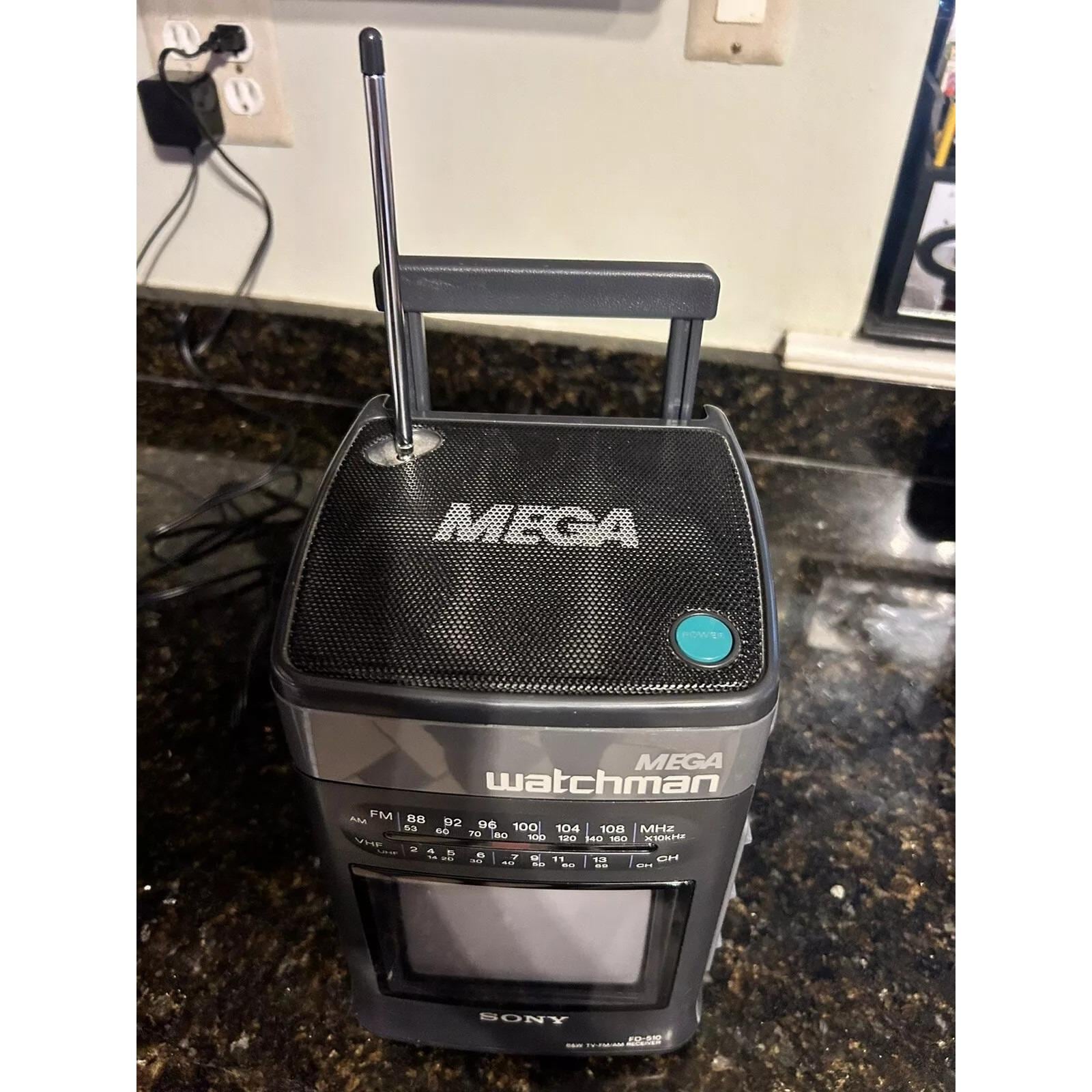 Sony Mega Watchman FD-510 Portable B&W TV Fm/am Radio - Etsy