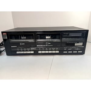 Sanyo RD-W41 Dual-Kassettendeck-Tonbandgerät, HiFi-Stereo, Vintage-Audio-Überspielung