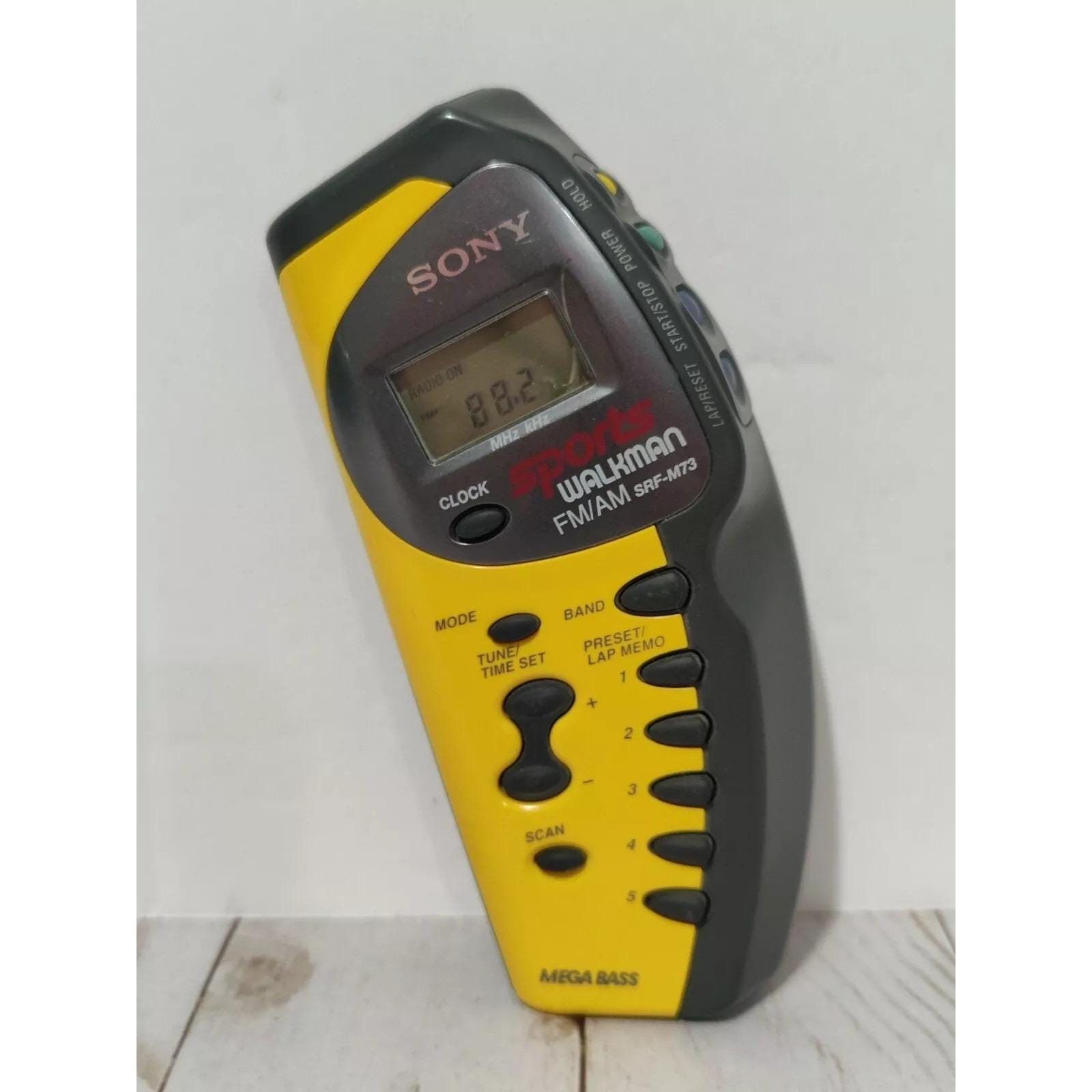 Sony SRF-M73 Digital AM FM Radio Sports Walkman Stopwatch Clock