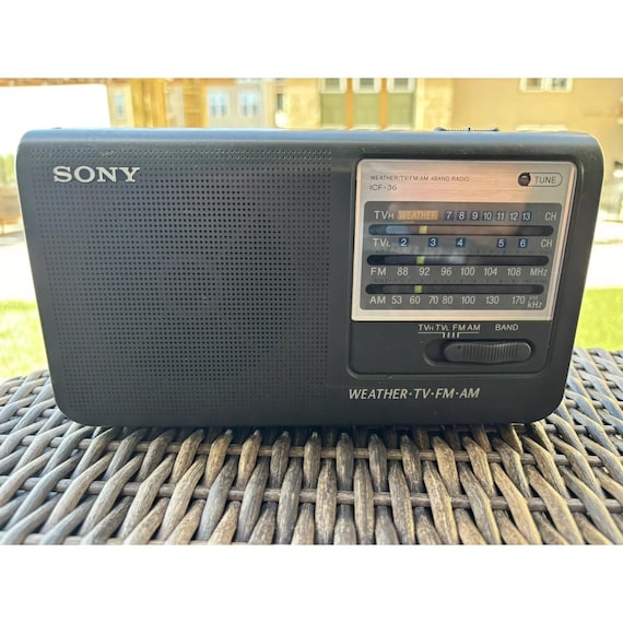 Sony ICF-36 Weather TV Fm Am 4 Band Portable Radio - Etsy