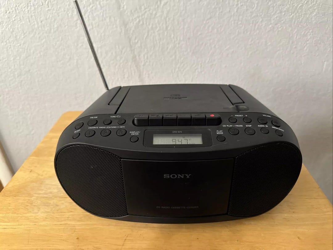 ソニー CFD-S70 CD プレーヤー、カセット、AM/FM ラジオ - Etsy 日本