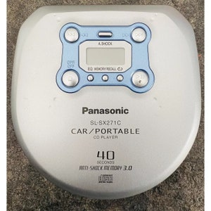 Reproductor de CD portátil Panasonic SL-SX271C con antigolpes de 40 segundos