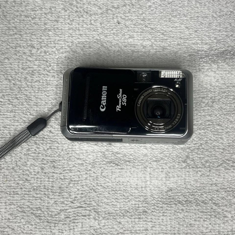 （美品） Canon Power Shot S80 黒/銀 Amazon | Canon PowerShot S80 ブラック キャノン | コンパクト 通販