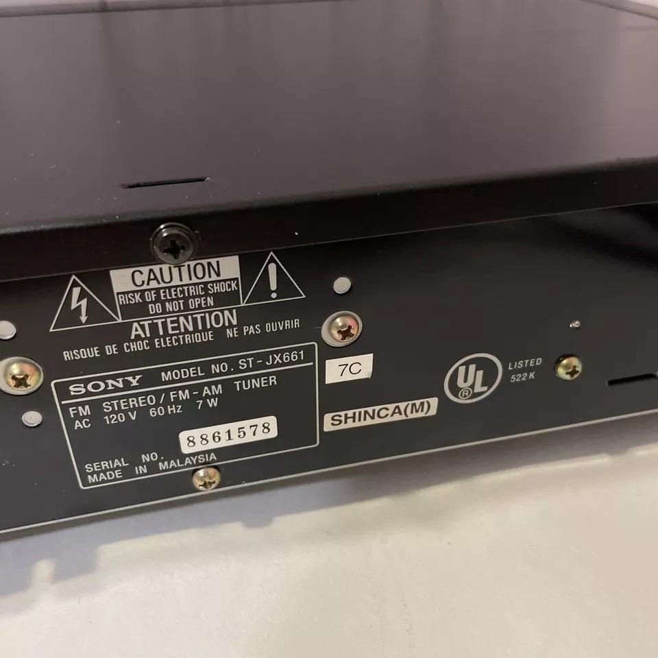 Sony ST-JX661 Stereo Synthesizer AM/FM Quartz Lock Digital Tuner