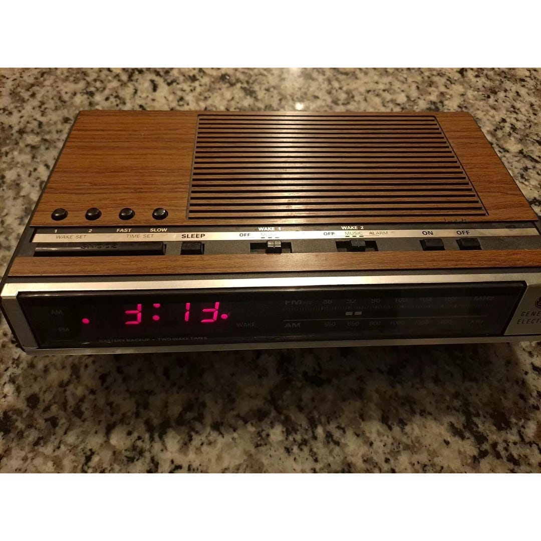 GE General Electric 7-4636D Wood Grain Radio Alarm Clock - Etsy
