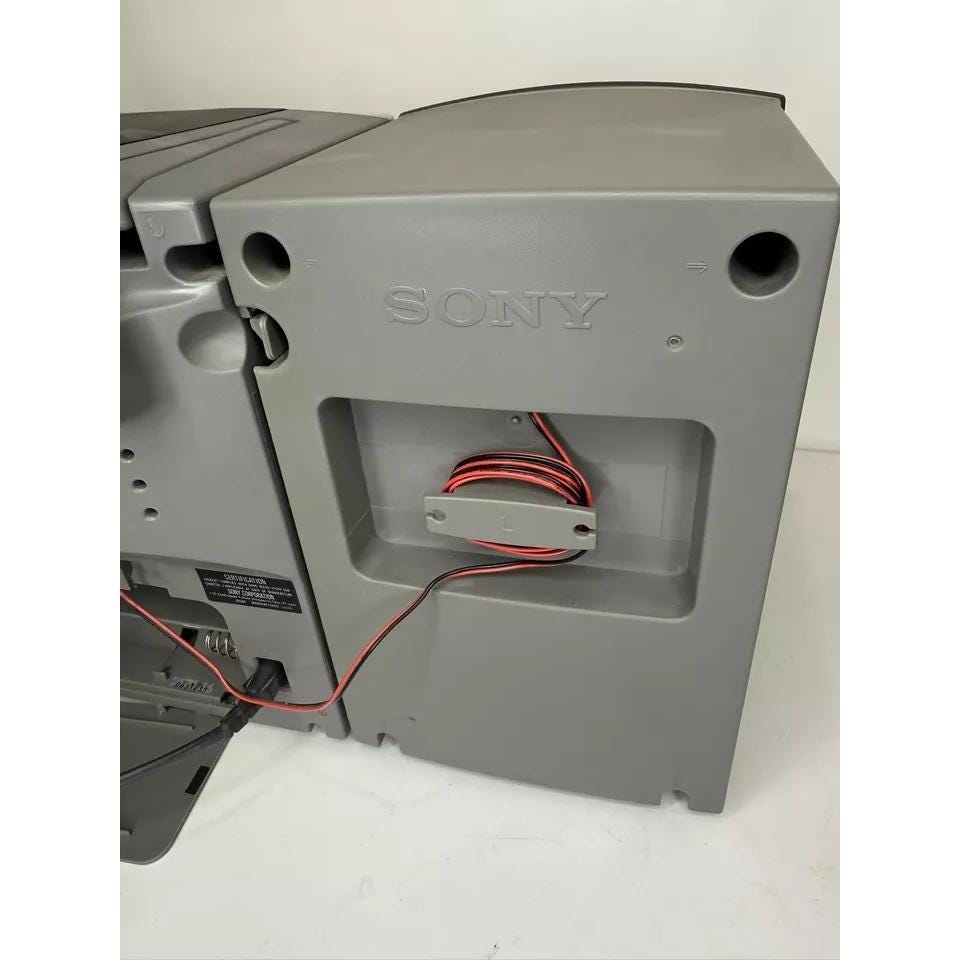 Sony Cfd-zw755 Stereo System Boombox Cd/dual Cassette/ AM/FM Radio