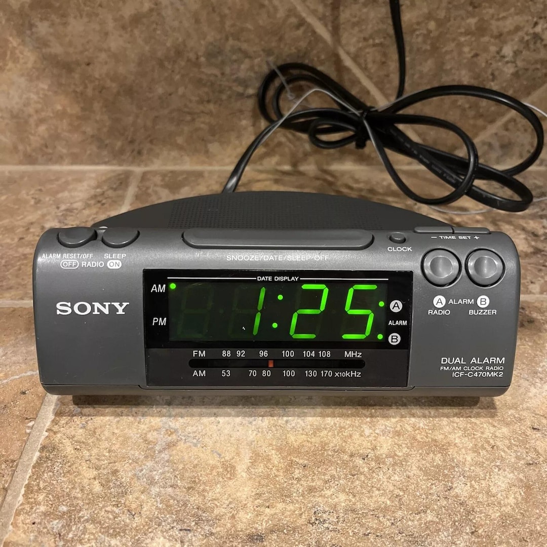 RADIO REVEIL SONY ICF-C770 FM DOUBLE ALARME AFFICHAGE DIGITALE RETRO VINTAGE
