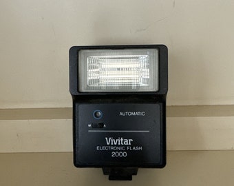 Vivitar 2000 Automatic Electronic Flash Unit with Instructions - Tested & Works!