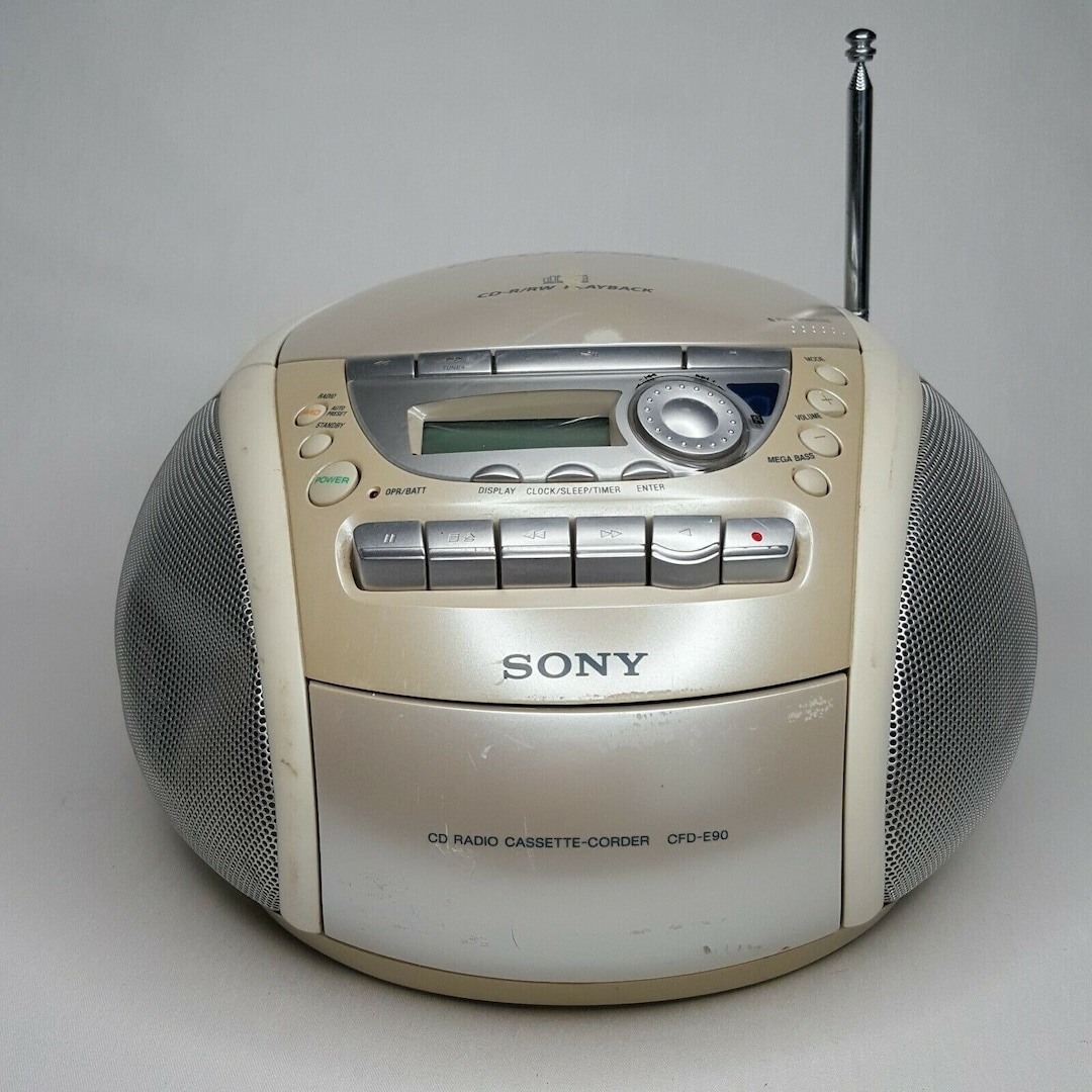 Sony CFD-E90 CD Radio Cassette Player Portable Boombox 