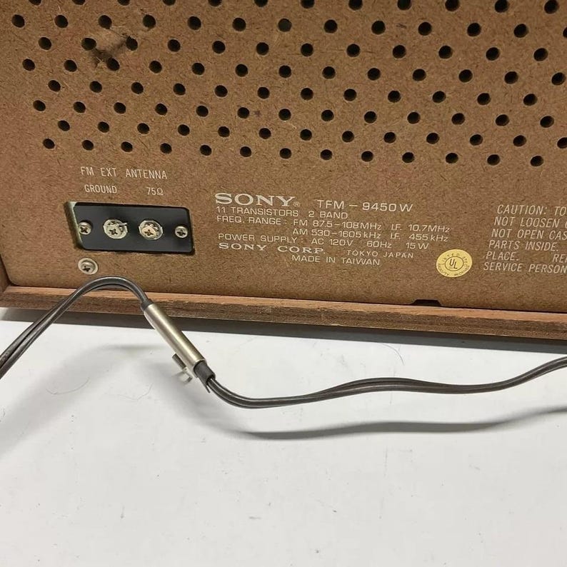 Vintage Sony AM FM Radio, TFM-9450W Tested and Works - Etsy