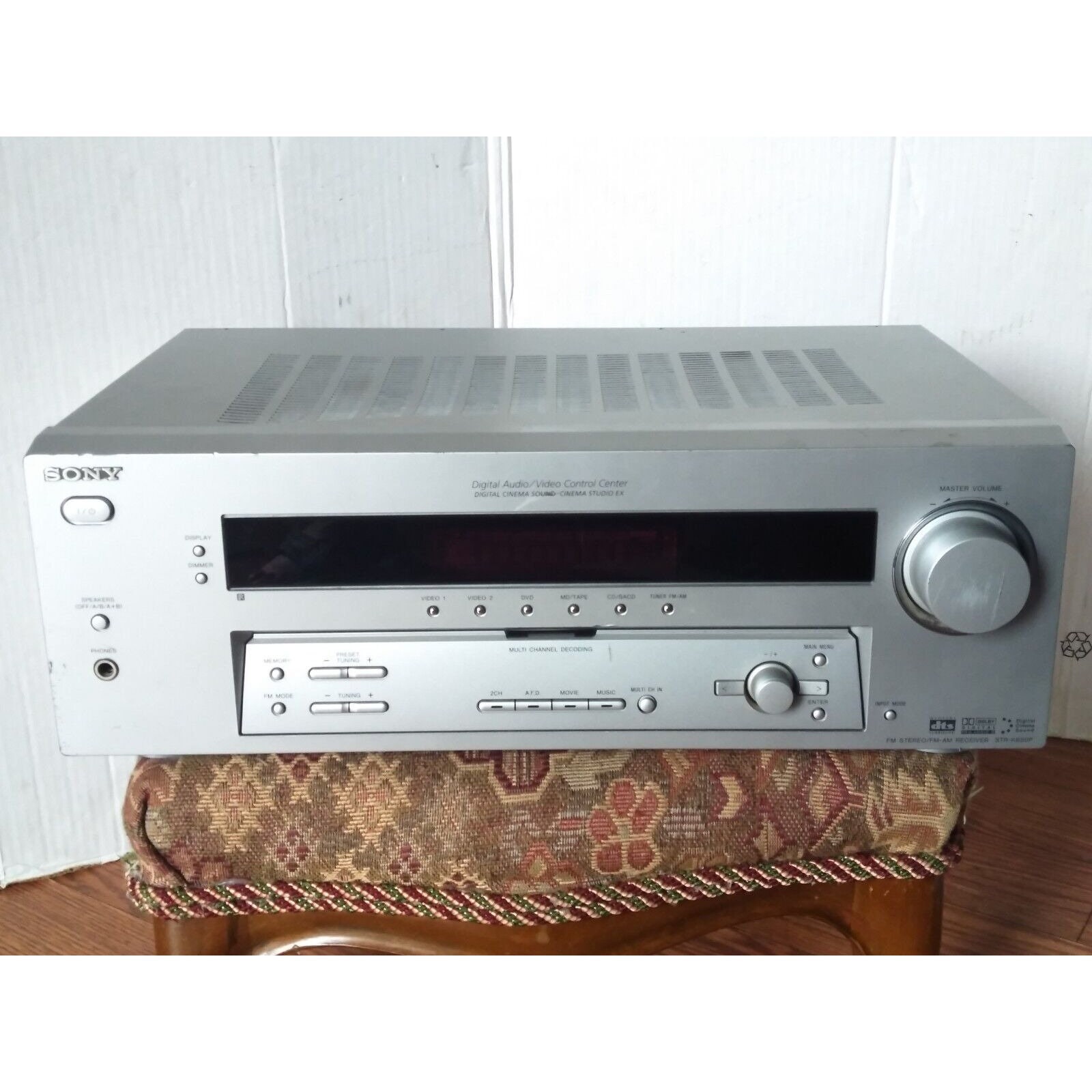 Sony STR K850P Receiver 5.1 Surround DTS Am/fm Stereo Silver