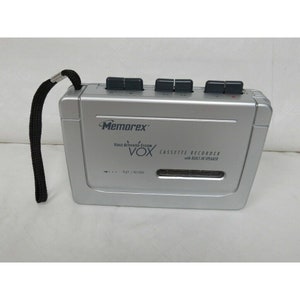 Memorex MB1055 Cassette Recorder VOX Voice Activated System Zilveren Luidspreker