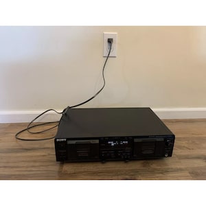 Sony TC-WE435 Dual Stereo Cassette Deck Tested Works Great Auto Reverse