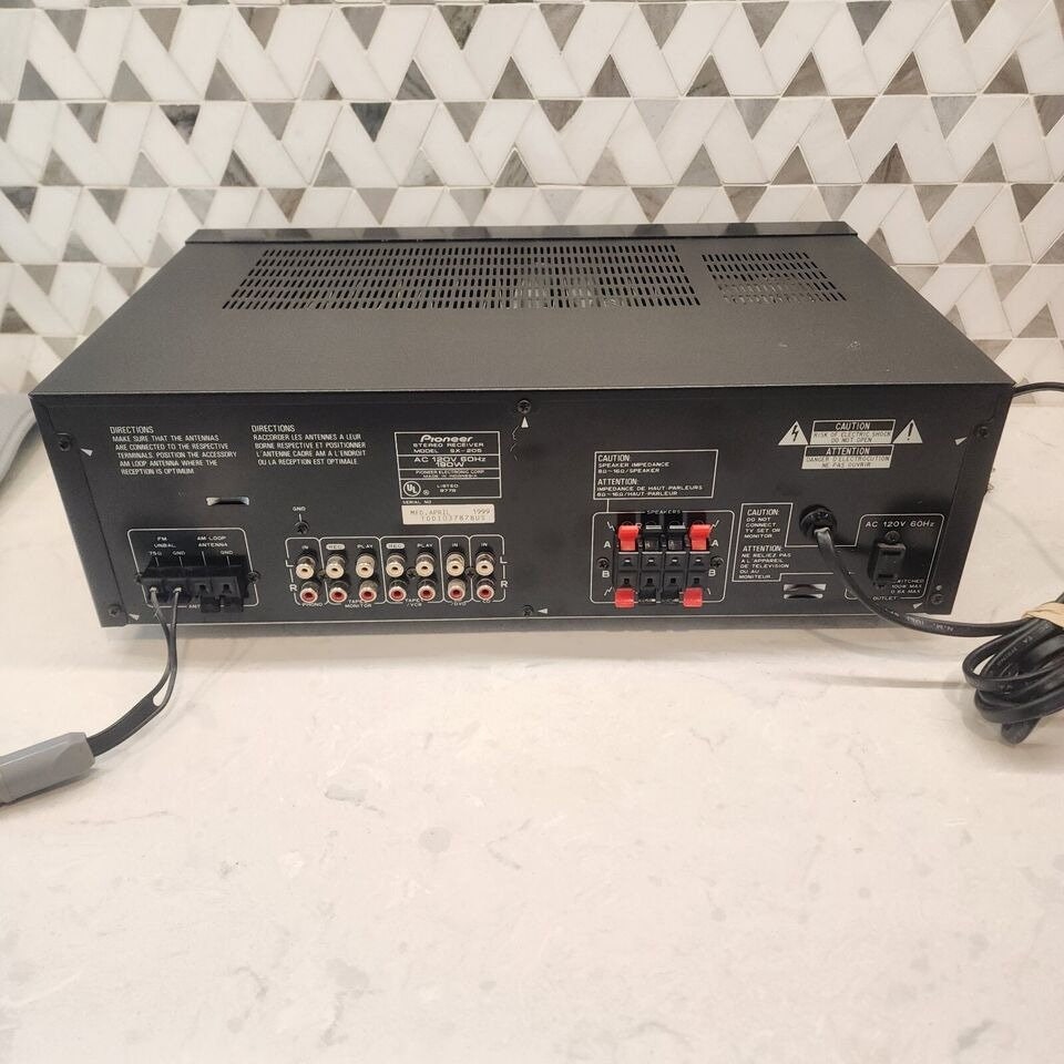 Pioneer SX-205 Am/fm Tuner Stereo Receiver Amplifier Tested Works