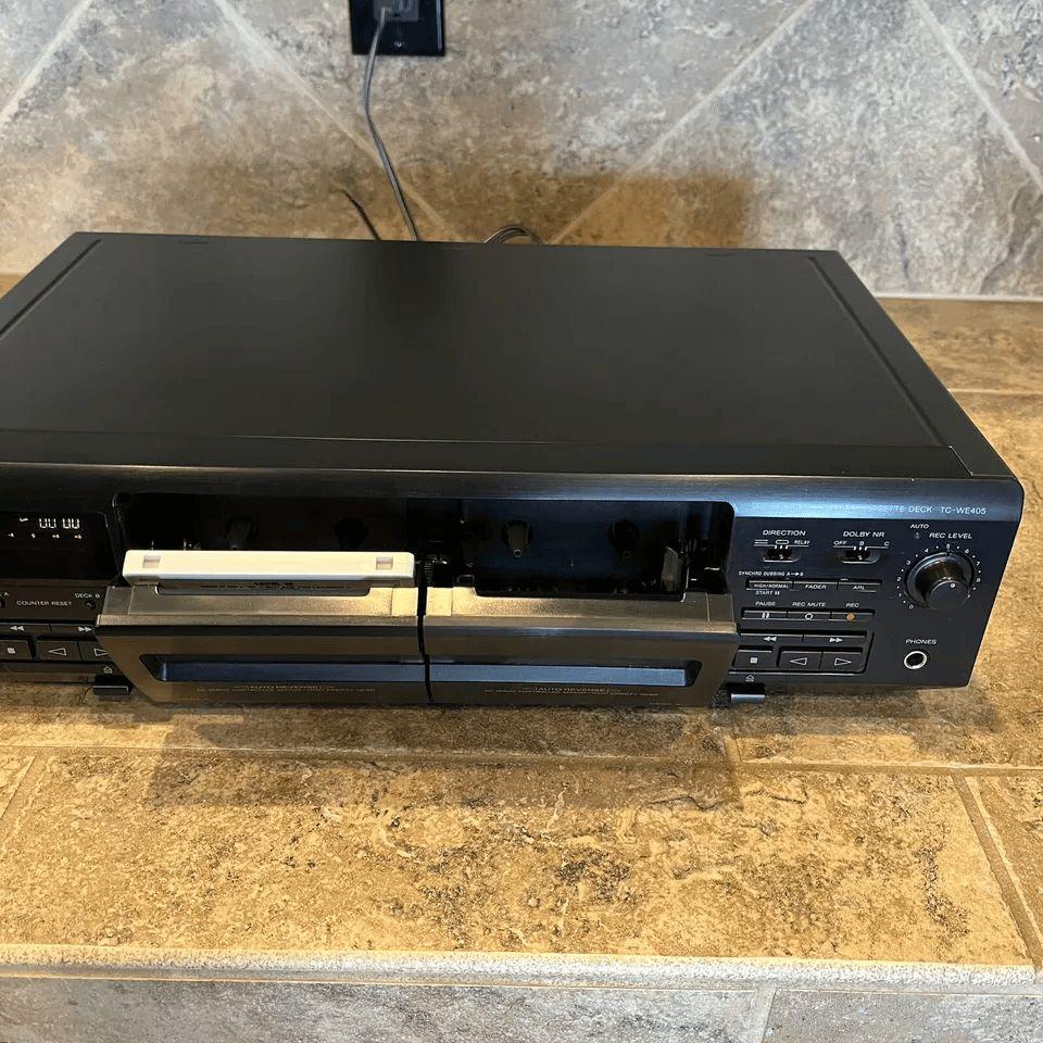 Platine Cassette Sony TC-WE405 – Double Lecteur Enregistreur – K7 – Non Testée (état Général OK)