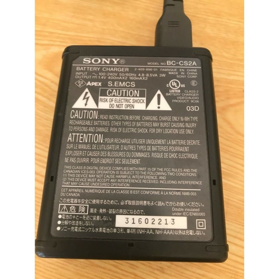 Sony Bc-cs2a Ni-mh Battery Charger for AA & AAA Size - Etsy
