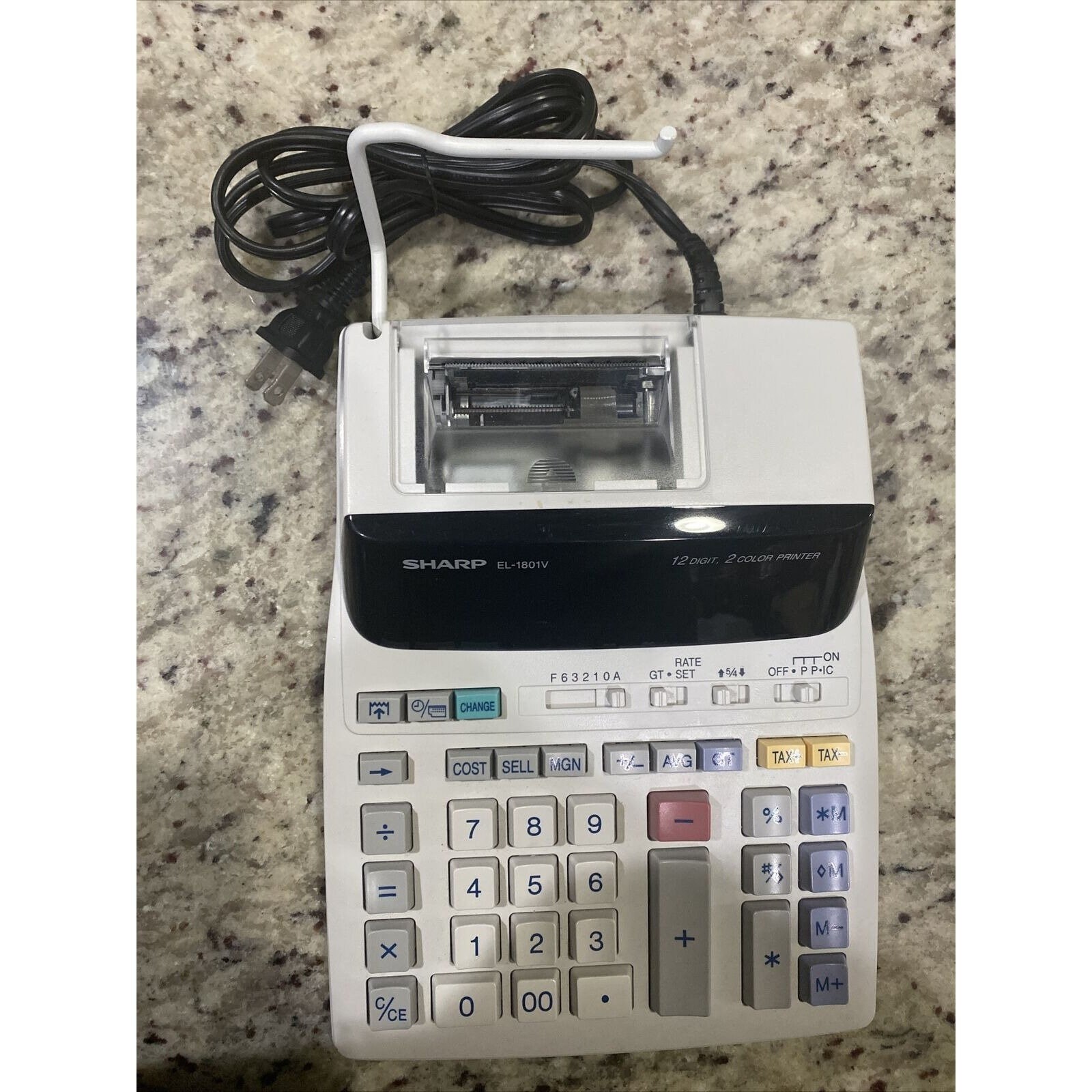 Sharp EL1801V Printing Calculator 12 Digit 2 Color Adding Machine Etsy