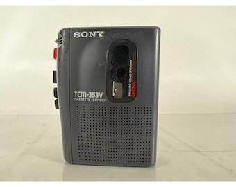 Sony TCM-353V Voice Operated Recording Cassette-Recorder Tested & Works