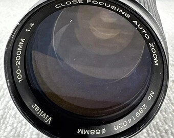 Vivitar 100-200mm f4 Lens with 2x Matched Multiplier in Minolta MD Mount
