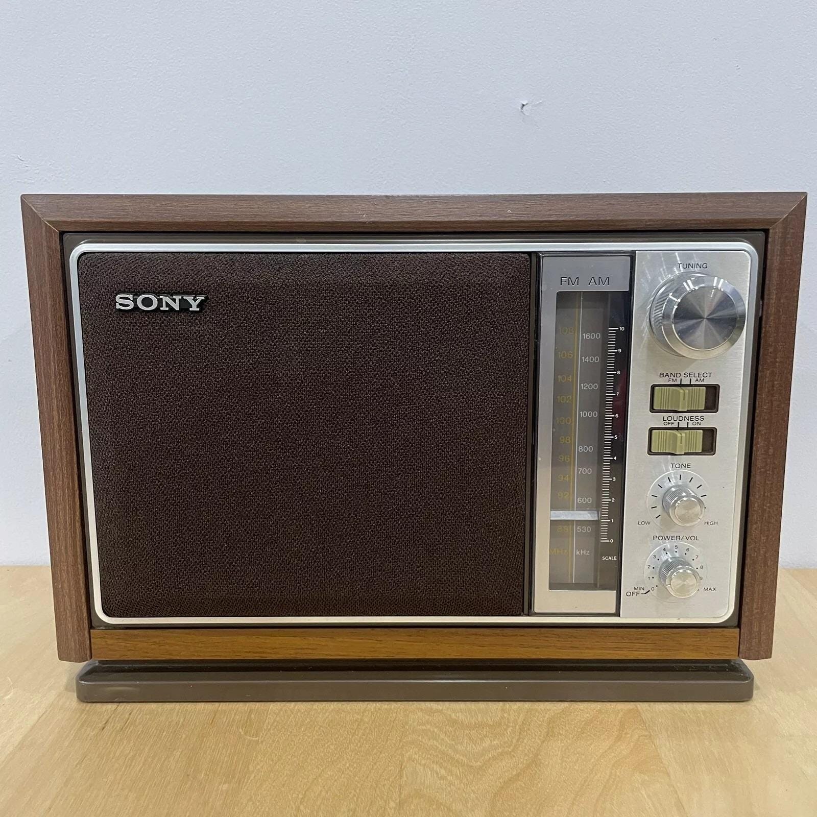 Vintage Sony ICF-9740W AM/FM Table Radio Simulated Wood Tested - Etsy