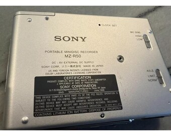 Sony MZ-R50 Digital Recorder Mini Disc MD Walkman - Etsy