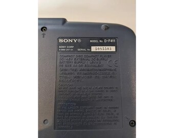 Sony D-F411 Discman ポータブル CD プレーヤー (AM/FM ラジオ付き
