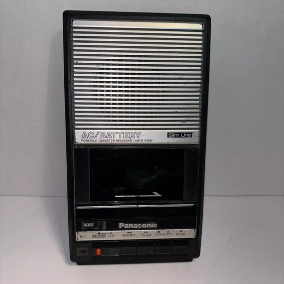 Panasonic RQ-2104 Slim Line Portable Cassette Player Tape Recorder