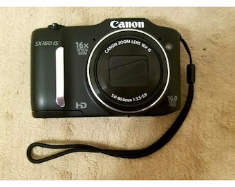 Canon Powershot SX160 IS 16.0MP Digital Camera - Black - Etsy Canon Powershot SX160 IS 16.0MP Digital Camera - Black - Etsy