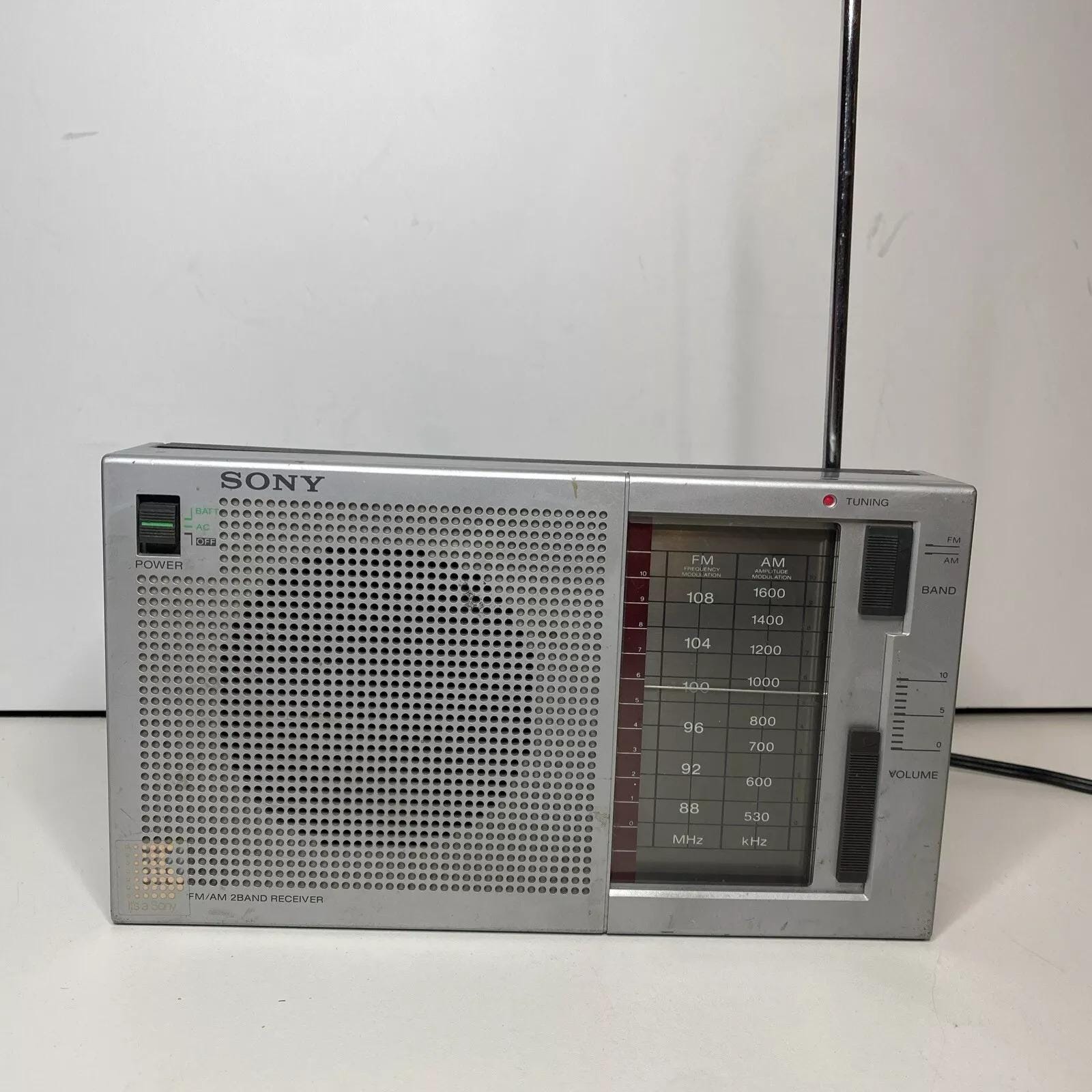 Sony ICF-710W FM/AM 2 Band Portable Radio Powered - Etsy