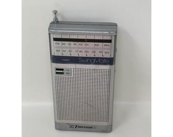 Vintage Emerson SwingMate P3766A AM/FM Portable Radio W/External Speaker Tested