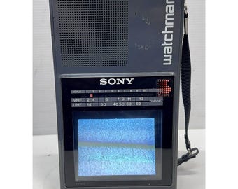 Vintage 1987 Sony FD-42A White Watchman Coat Pocket Television TV
