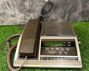Radio despertador/teléfono/FM/AM vintage GE General Electric 7-4722