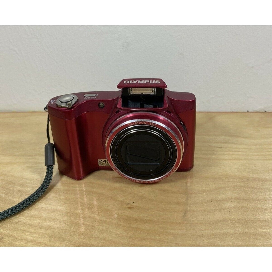 オリンパス SZ14 デジタルカメラ - レッド 14MP 光学ズーム 24