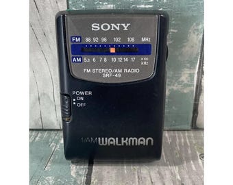SONYラジオ　FM/AM Sony SRF-49 Portable FM/AM Radio Walkman - Etsy