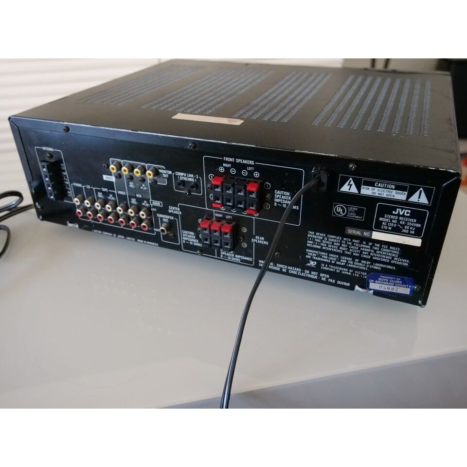 JVC RX-554V Digital 5.1 Surround Audio Video AV Control Receiver - No ...