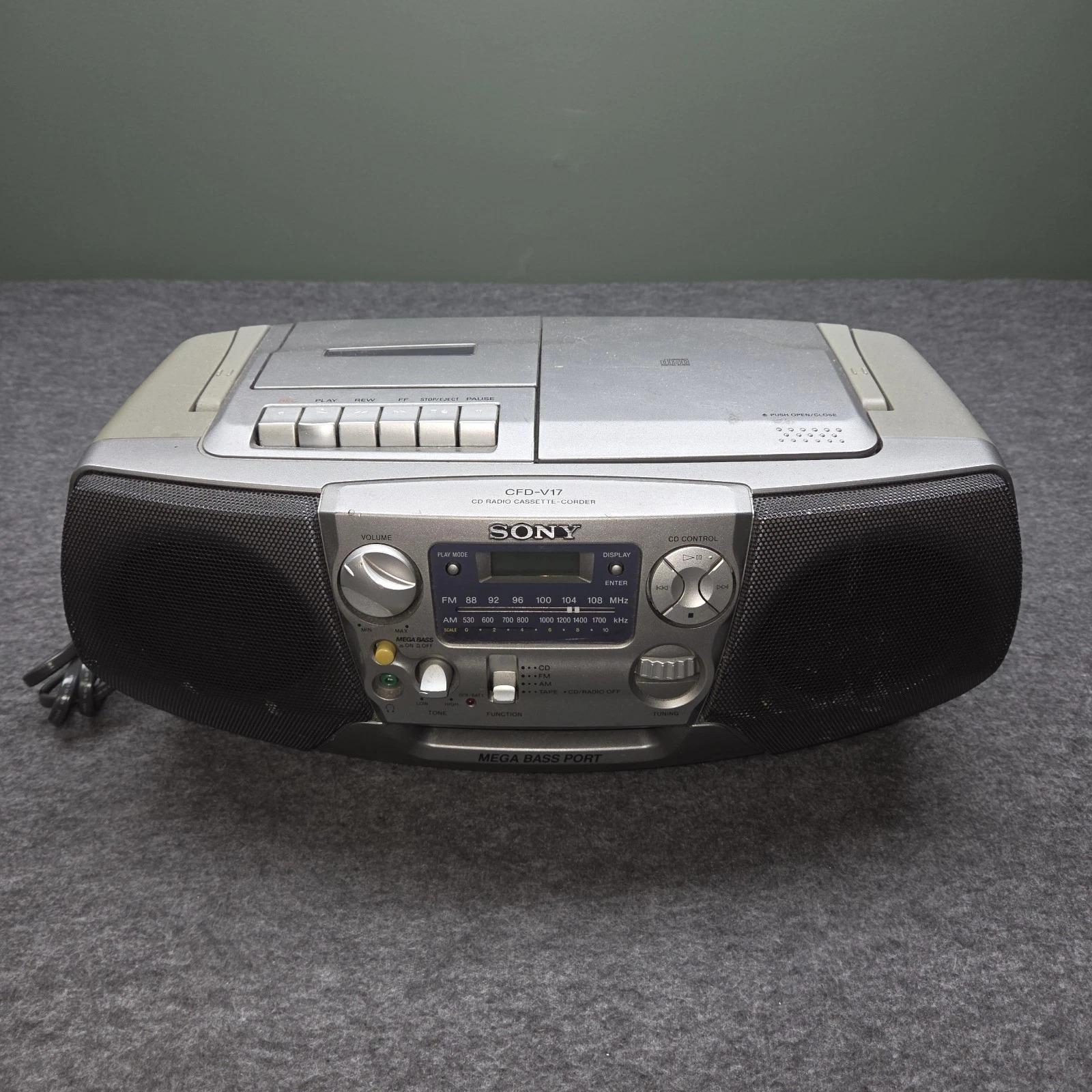 Sony CFD-V17 Am/fm Radio CD Cassette Recorder Boombox Mega Bass - Etsy