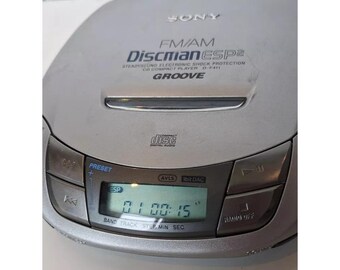 SONY Discman ポータブルCDプレーヤー Sony D-F411 Discman Portable CD Player W/ AM/FM Radio - Tested