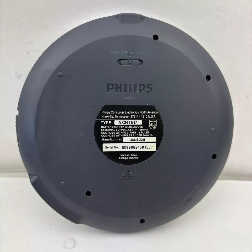 Philips AX2411/17 ポータブル CD ジョグプルーフ CD-R CD-RW