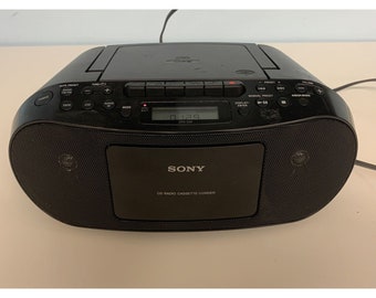 Sony Boombox Cf-S50 AM/FM Stereo, CD Player, Cassette Player/Recorder