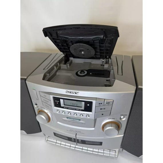 Sony Cfd-zw755 Stereo System Boombox Cd/dual Cassette/ AM/FM