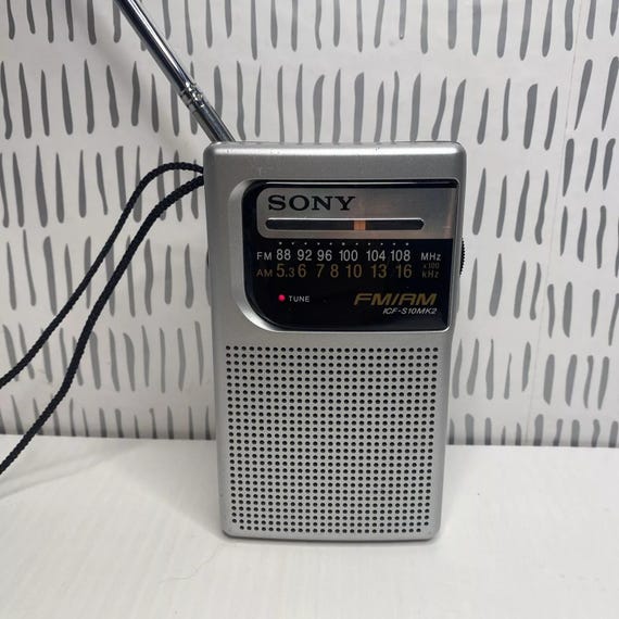 Sony FM/AM Pocket Portable Antenna Radio Silver ICF-S10MK2 - Etsy