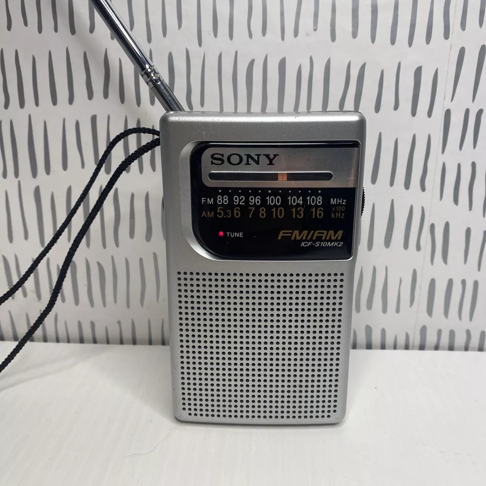 Sony FM/AM Pocket Portable Antenna Radio Silver ICF-S10MK2 - Etsy