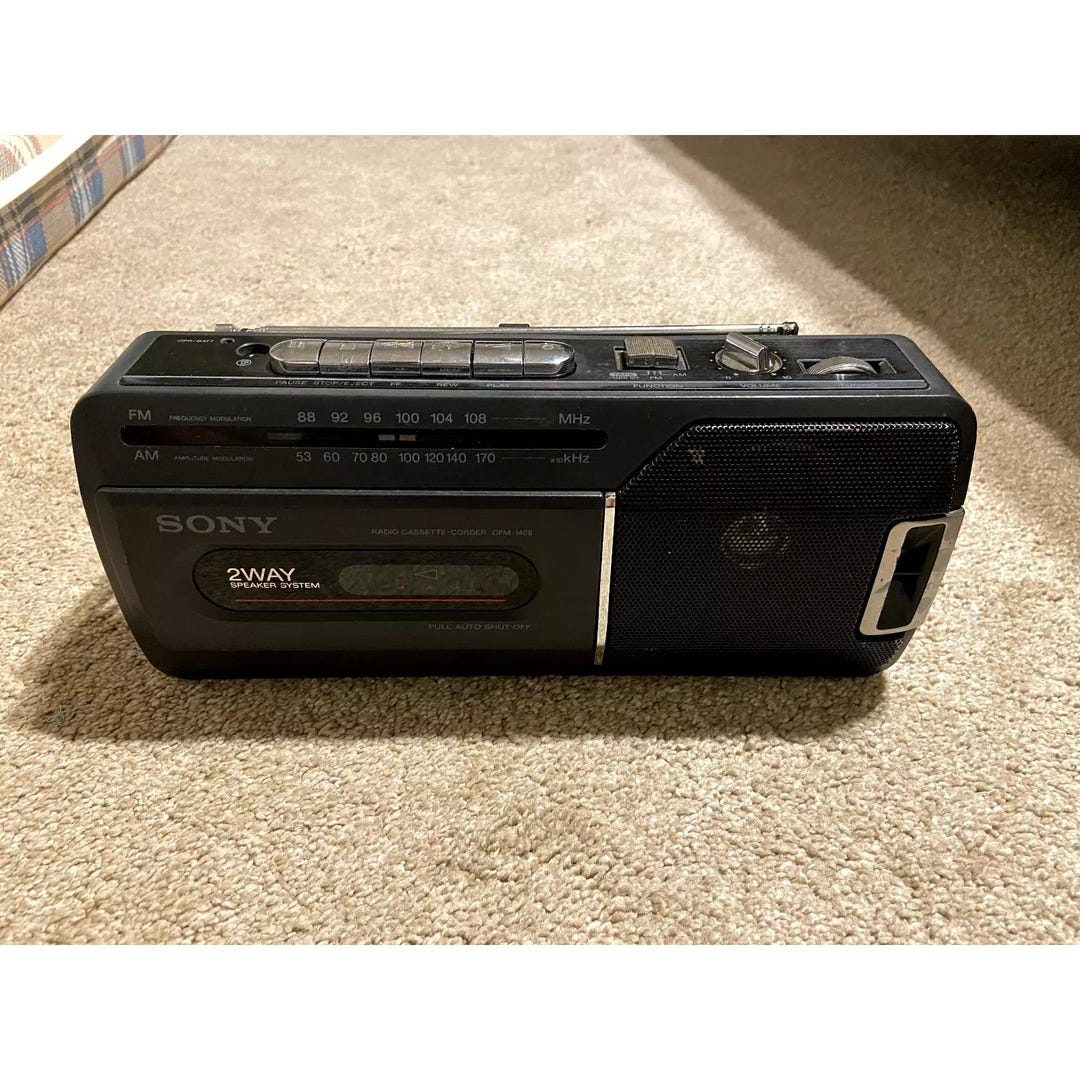Sony radio cassette corder 昭和レトロ　希少 Buy Sony CFM 140II Radio Cassette-corder Two Way Speaker Online in