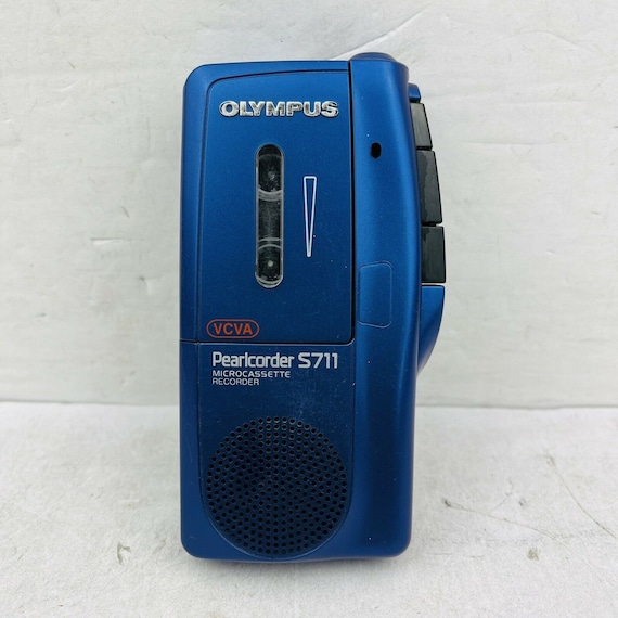 Olympus Pearlcorder S711 Blue Microcassette Voice Recorder Player