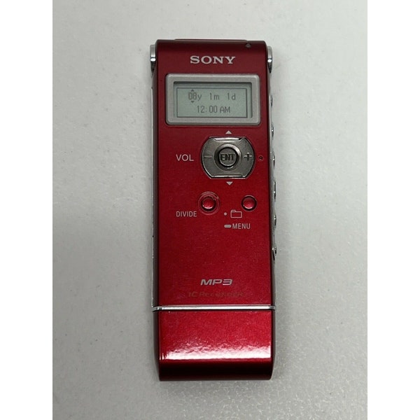 Sony Digital Stereo Voice MP3 Recorder ICD-UX71 Stunden rot