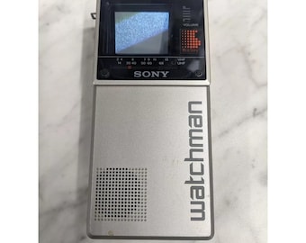 Sony Watchman FD-20A Portable TV vhf UHF w/ Case, Tested & Powers Up