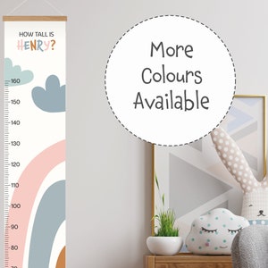 Personalised Rainbow Height Chart | Wall Art | Children's Bedroom Decor | Height Chart | Customisable | Measuring Chart | Multiple Colours