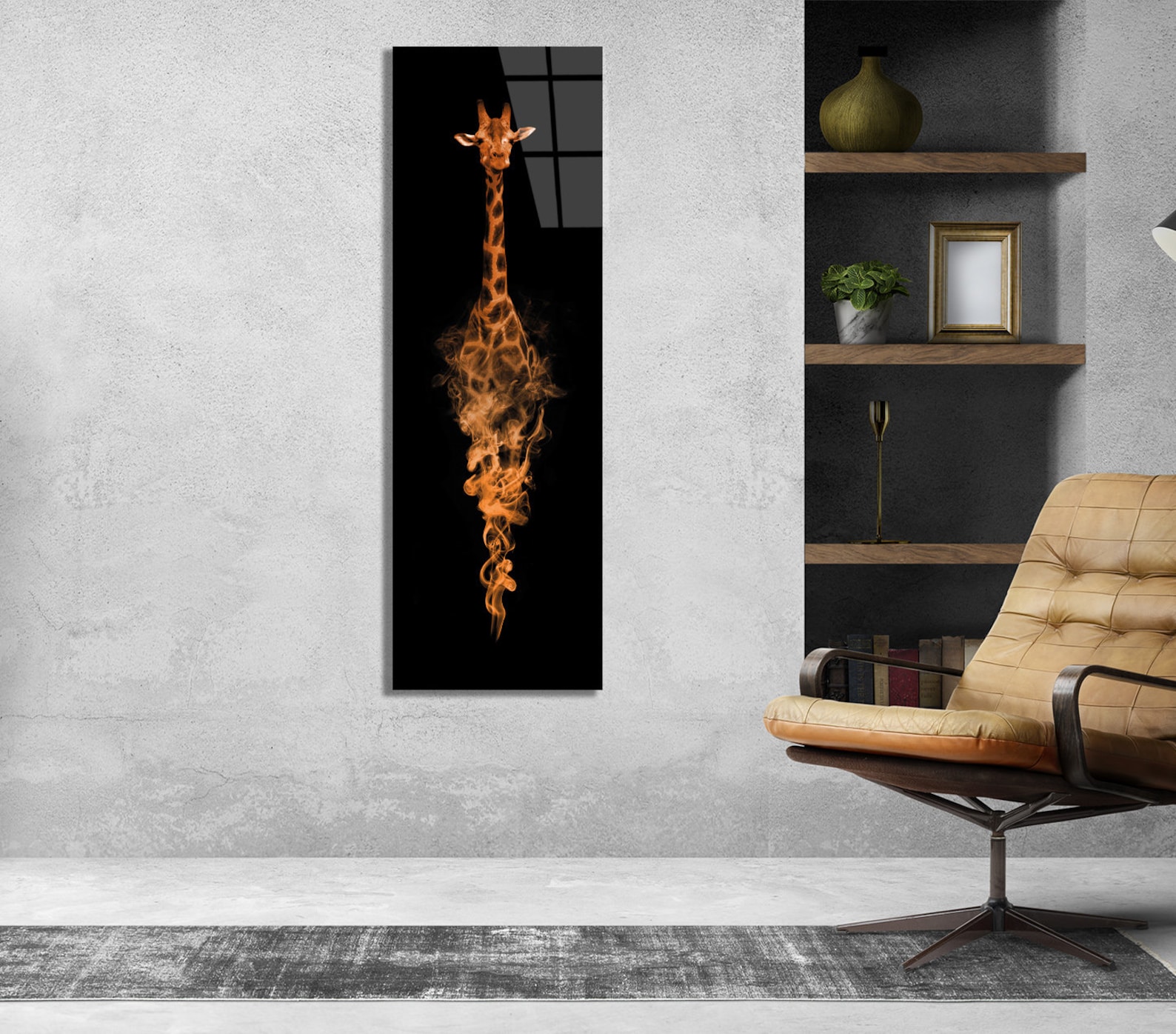Giraffe Wall Art ,big Wall Art, Tempered Glass,animal Wall Decor,glass ...
