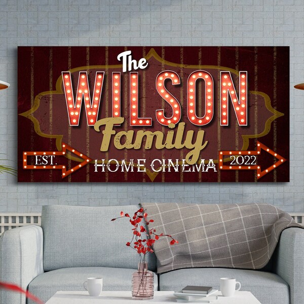 Theatre Room Sign - Etsy