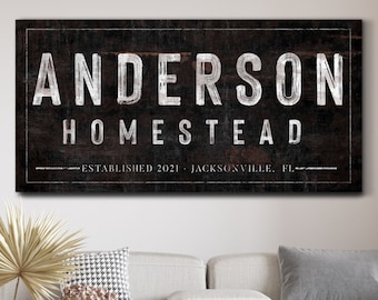 Personalized Homestead Sign, Family Homestead Home Decor, Vintage Homestead Sign, Modern Farmhouse Wall Decor, Rustic Farmhouse Wall Art,